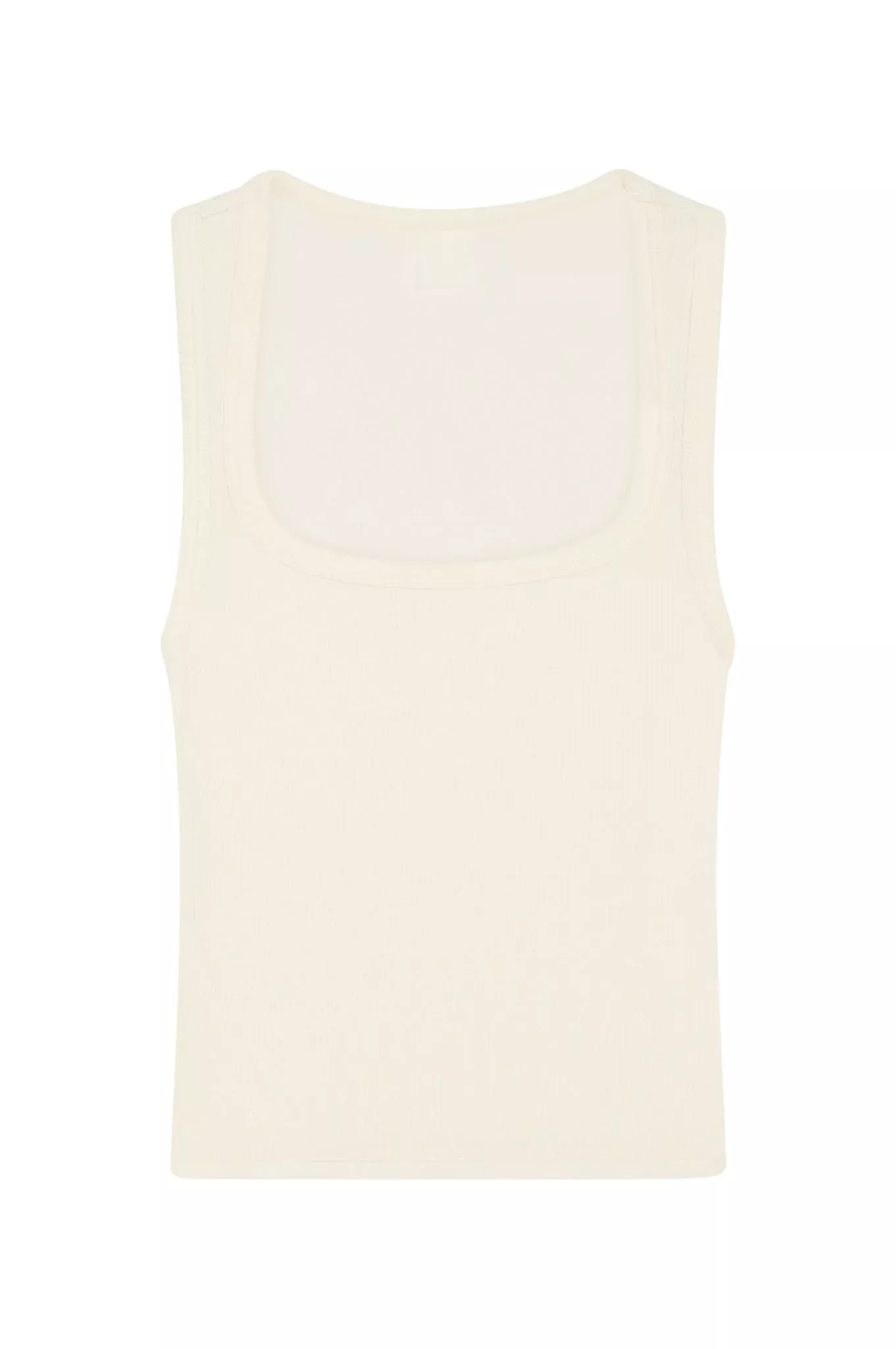 Tash Tank Long - Ivory Lightweight Rib