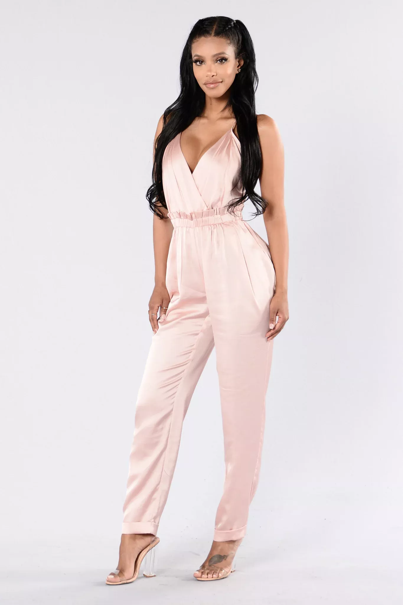 Think I'm In Love Jumpsuit - Mauve