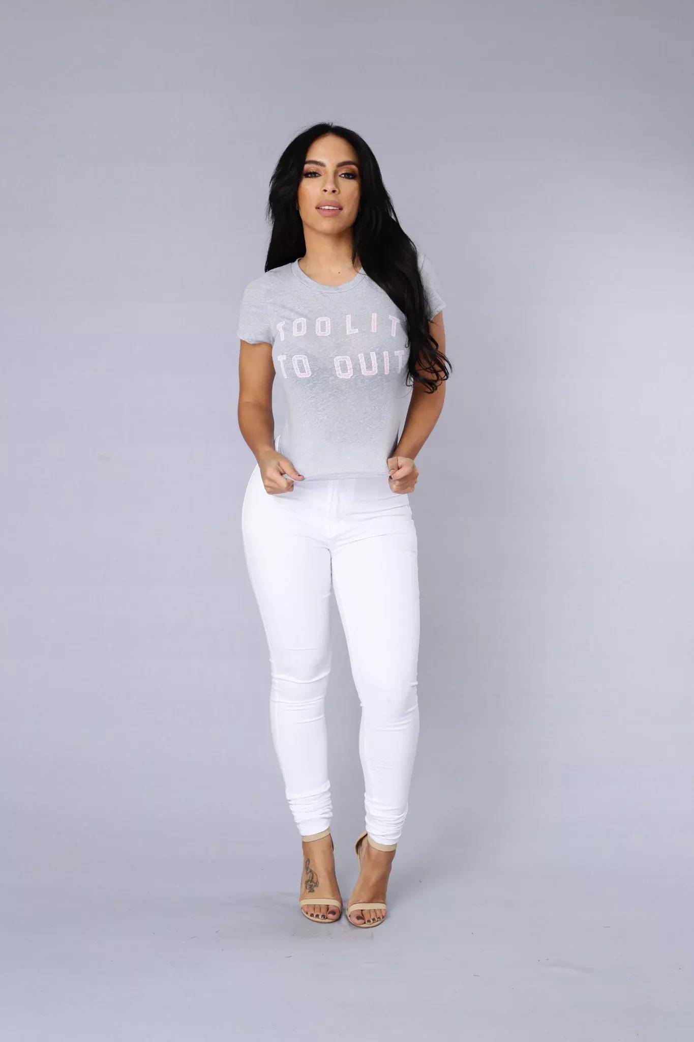 Too Lit To Quit Tee - Heather Grey