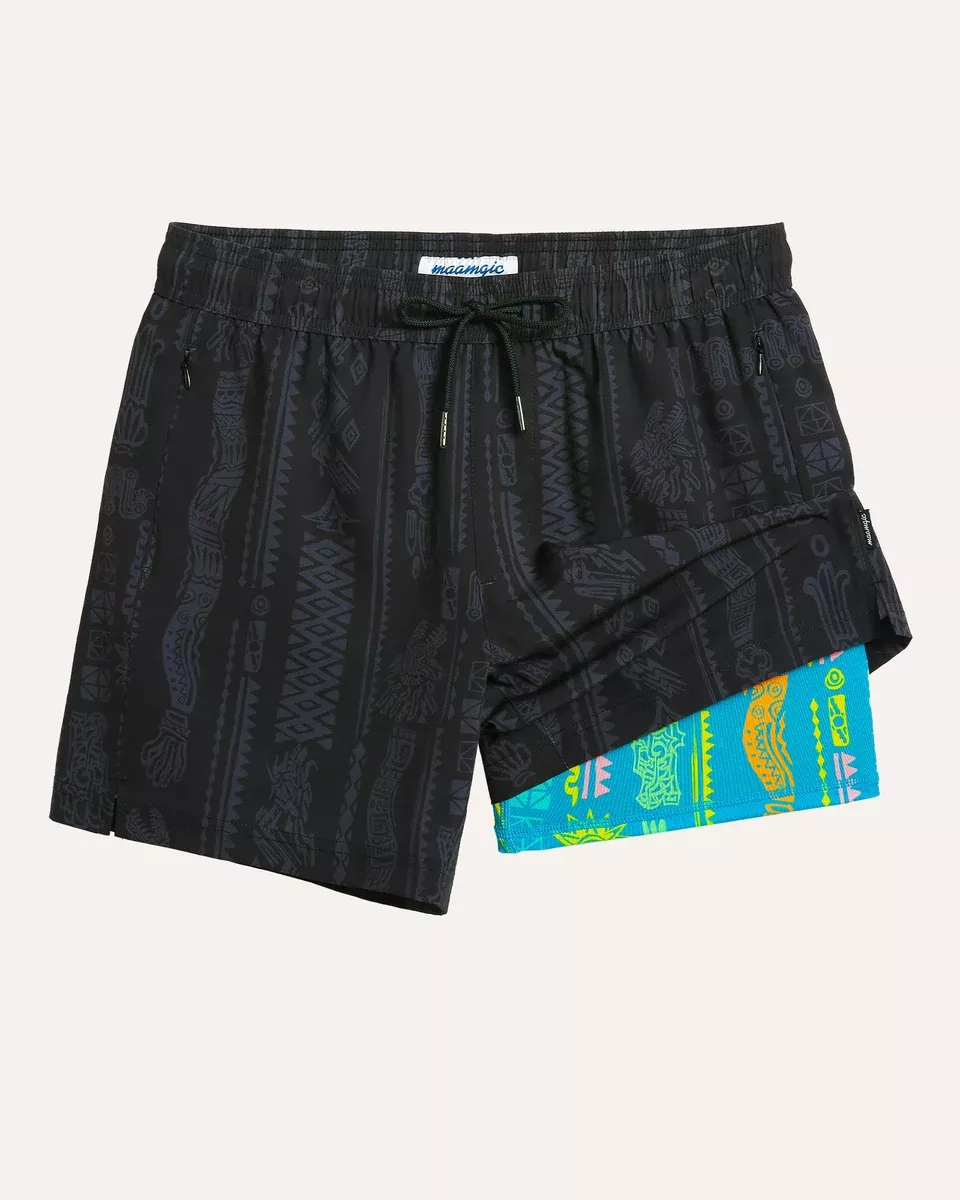 TribalTime Aztec Dragon Swim Trunks