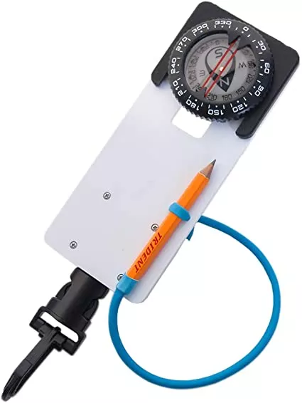 Trident Diving Slate w/ Retractor & Compass