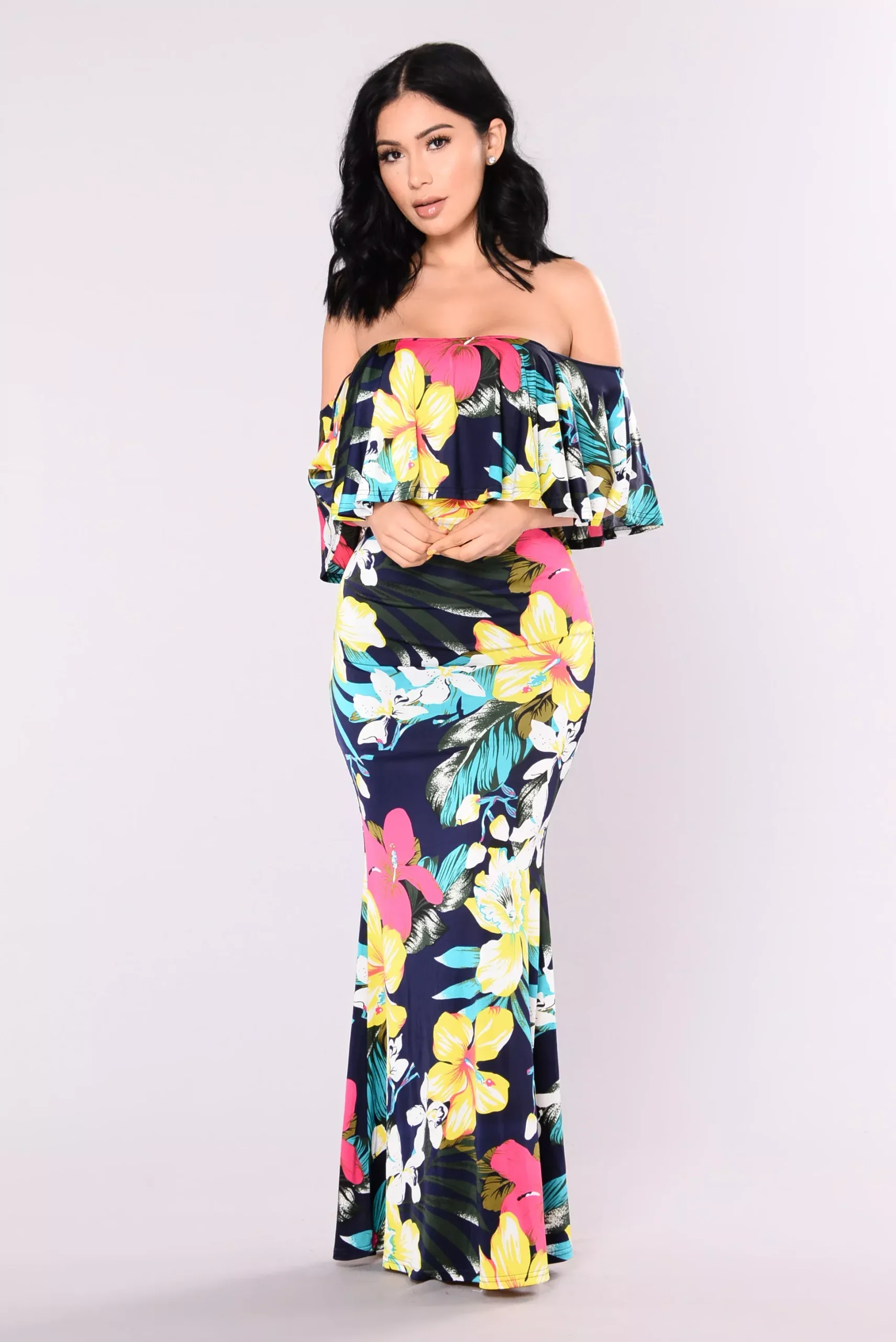 Tropical Lover Dress - Navy