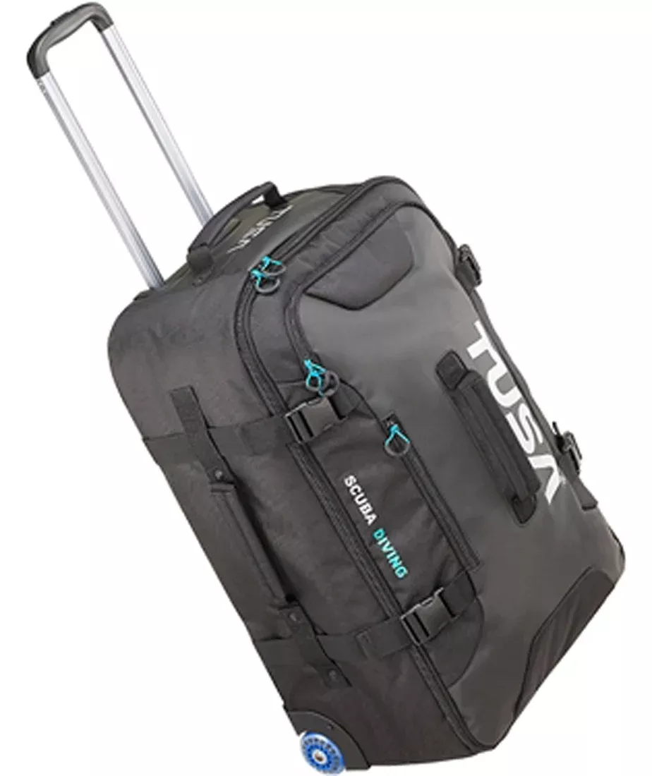 Tusa Medium Roller Bag w/ Telescoping Handle & Compression Straps Snorkeling Scuba Travel