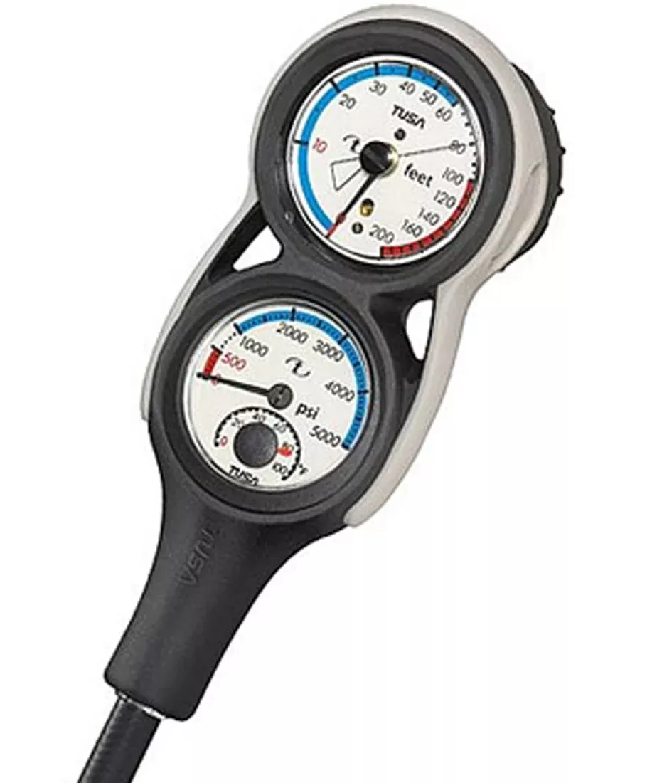 Tusa Platina Analog 3-Gauge Console SCA-360 w/ Depth High-Pressure Gauge & Compass