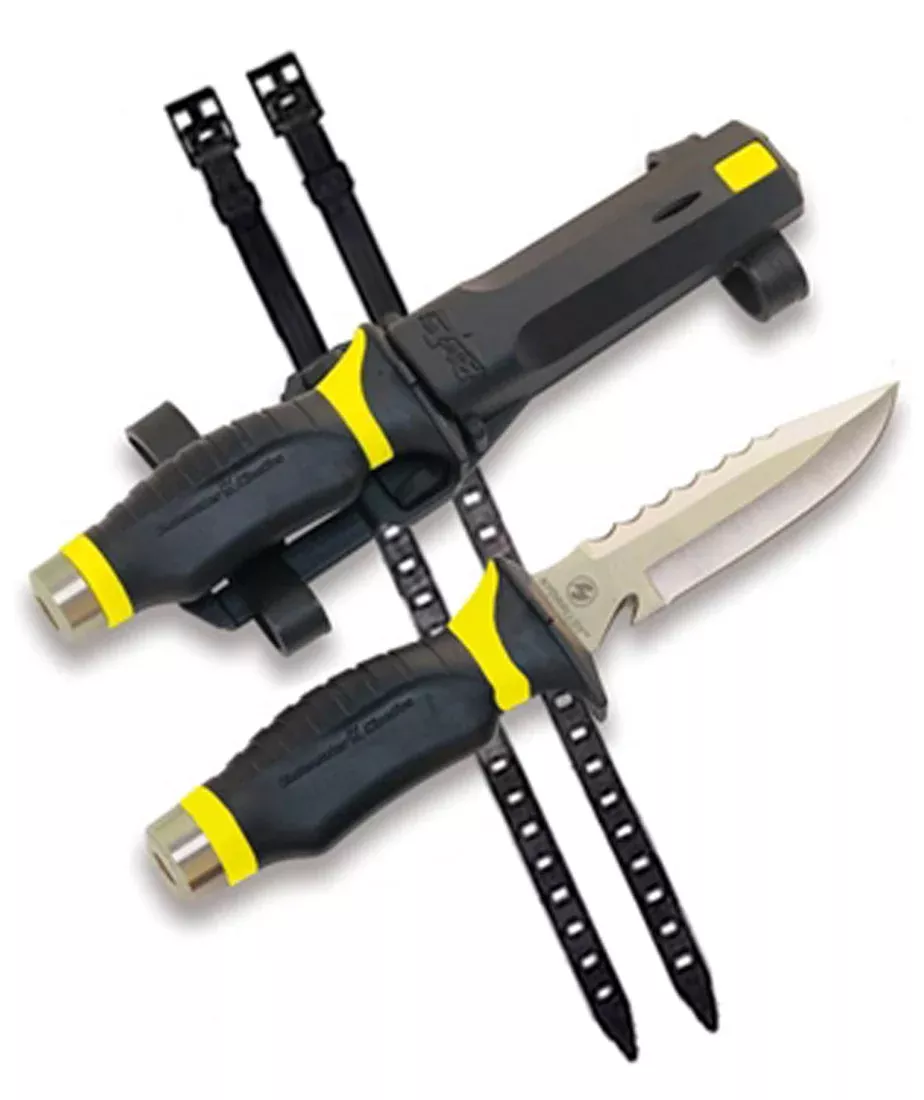 UK Blue Tang Drop Tip Dive Knife