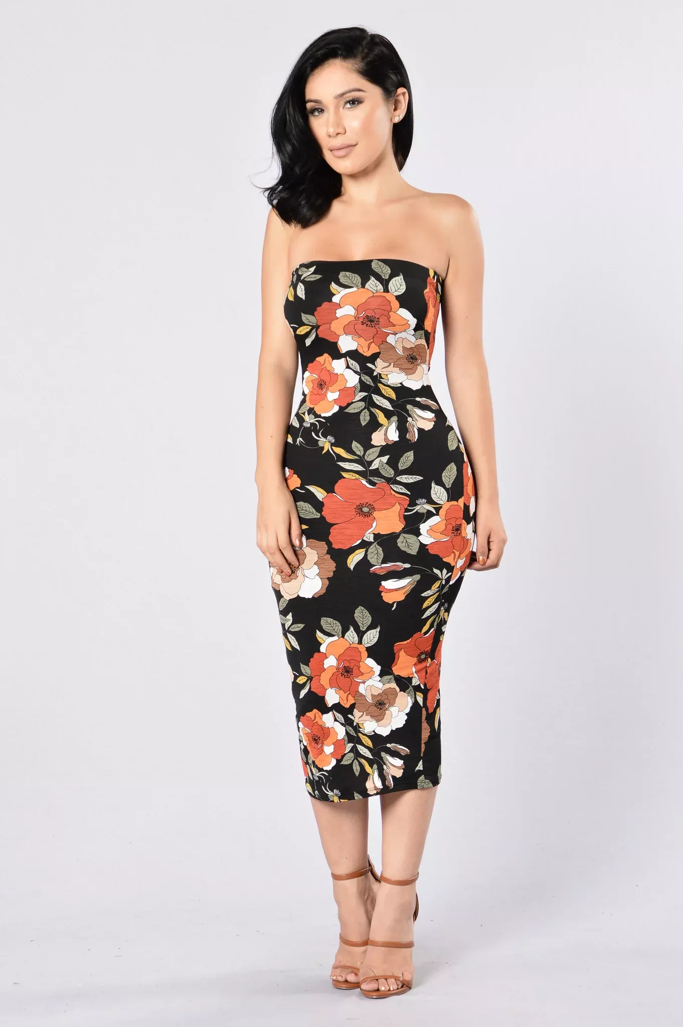 Unreal Dress - Black/Rust