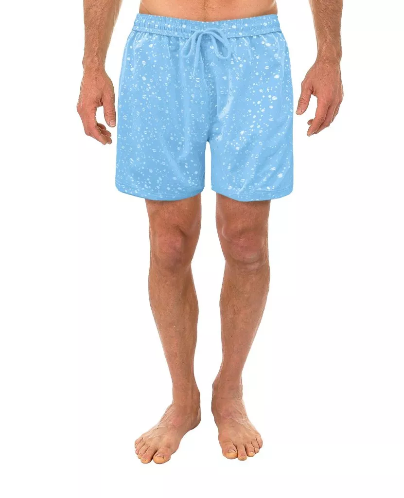 Uzzi 3D Water Drop Printed Shorts #3007 Bright Blue