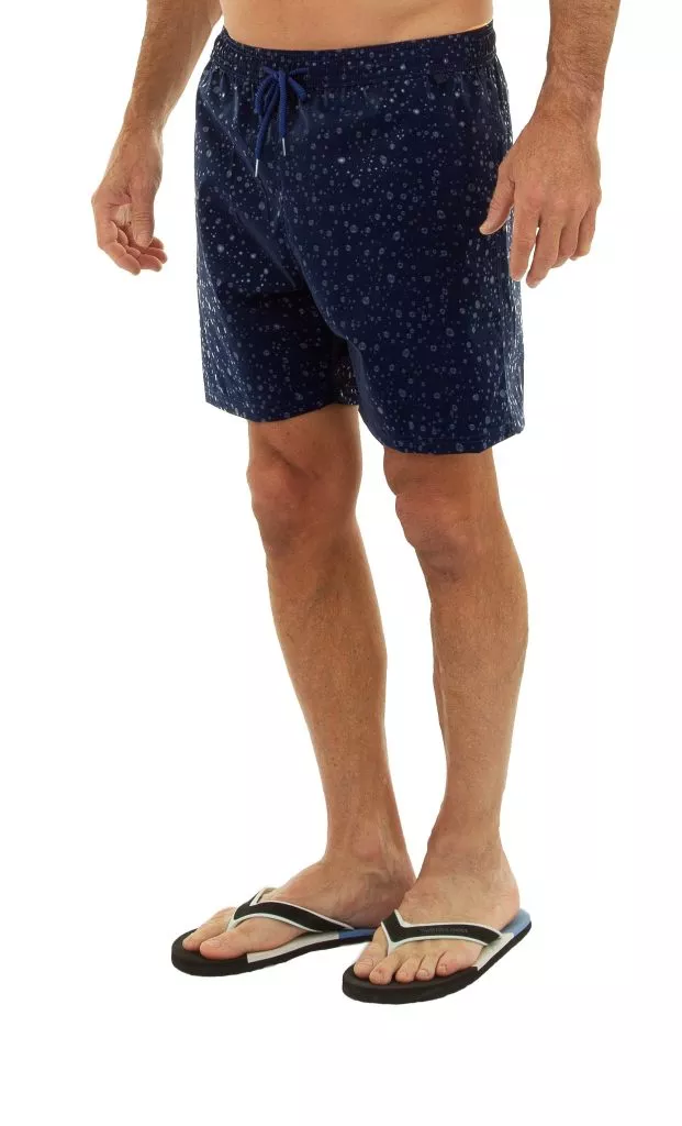 Uzzi 3D Water Drop Printed Shorts #3007 Dark Blue