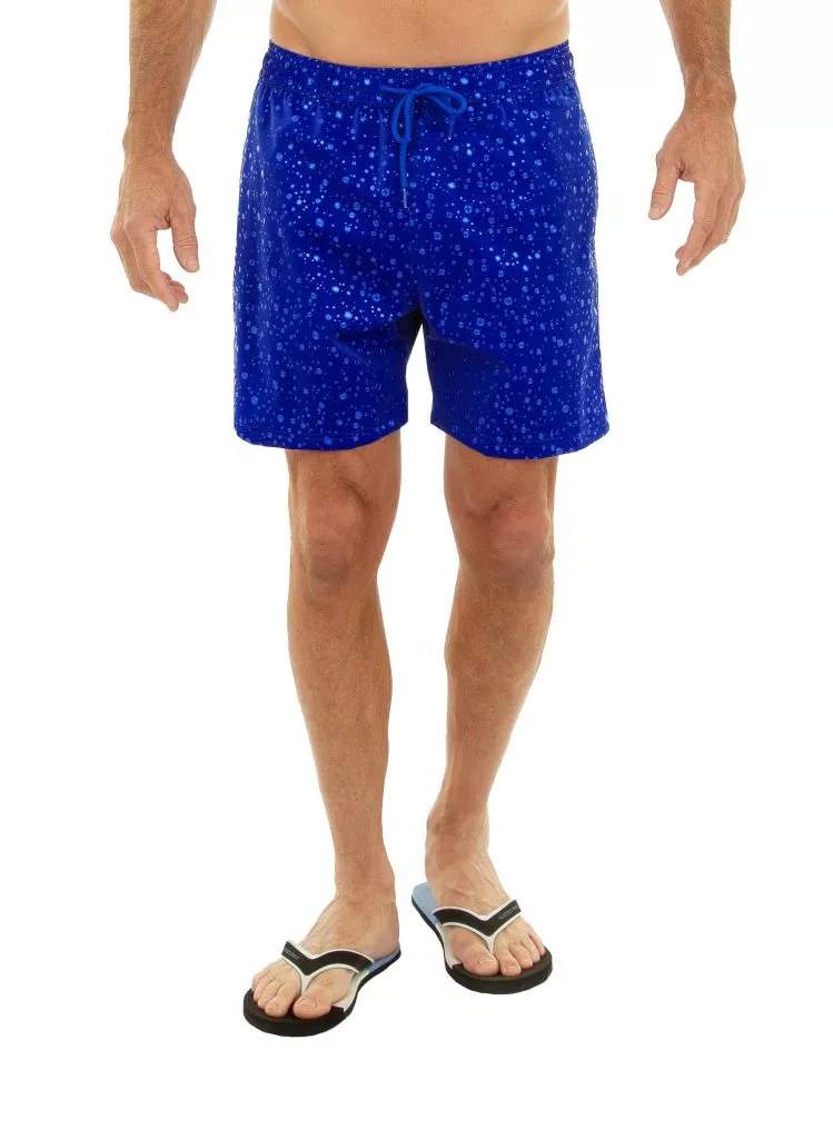Uzzi 3D Water Drop Printed Shorts #3007 Royal