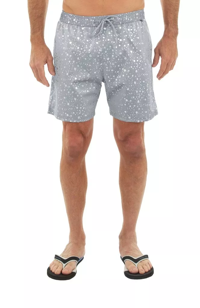 Uzzi 3D Water Drop Printed Shorts #3007 Silver Gray