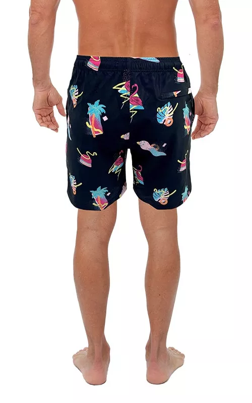 Uzzi 4 Way Stretch Shorts #2026 Art Deco