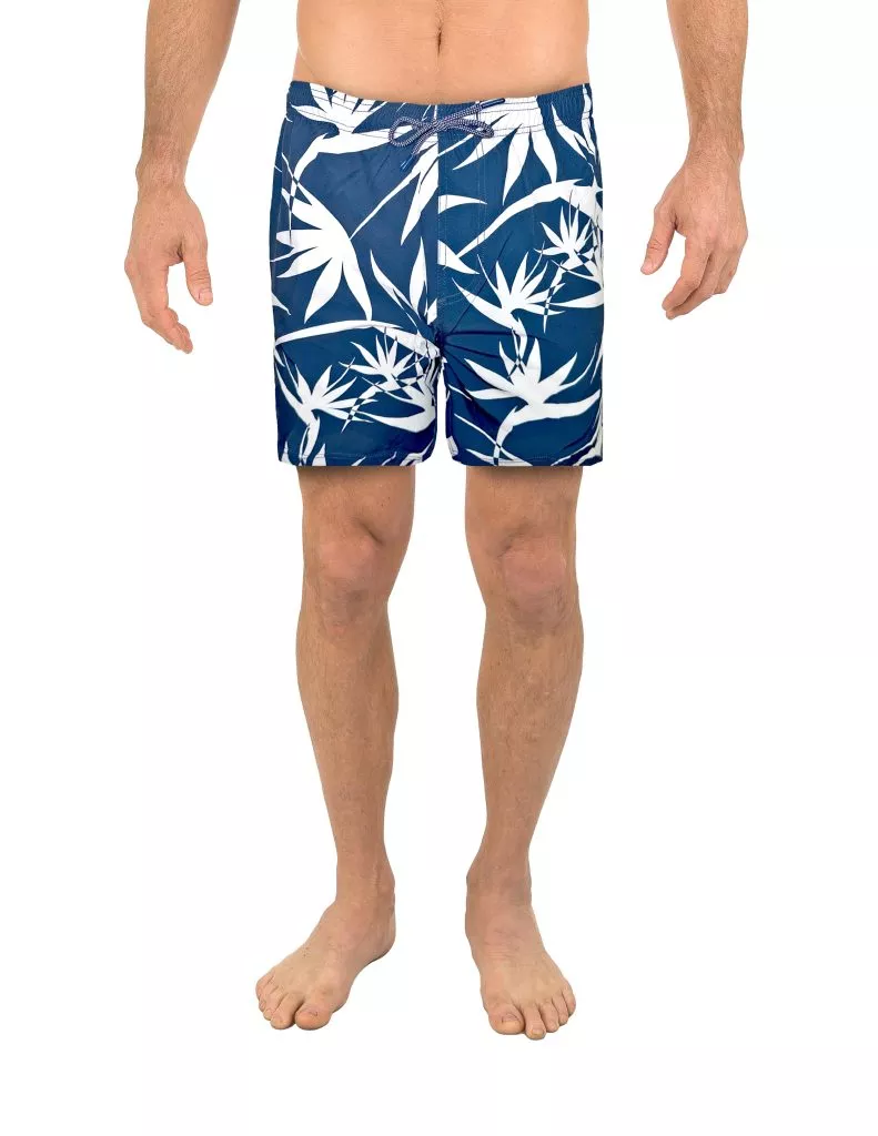 Uzzi 4 Way Stretch Shorts #2031 Navy/Beige