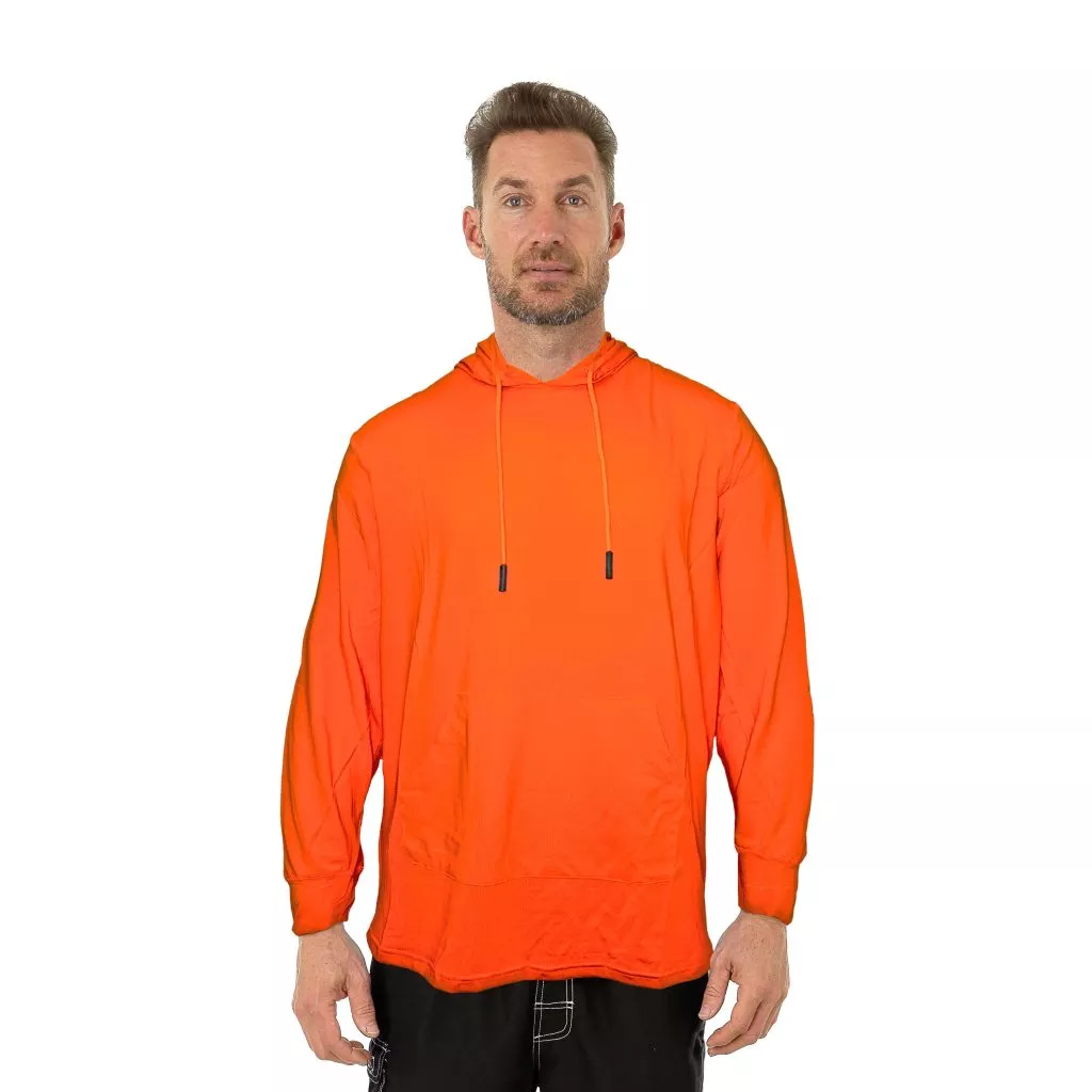 Uzzi Men’s Birdseye Mesh Hoodie #MMP01 Neon Orange