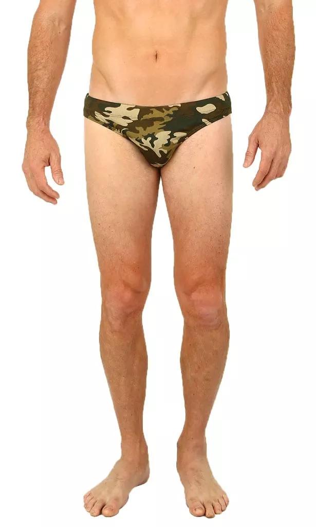 Uzzi Men’s Lycra Print Bikini Thong #4605
