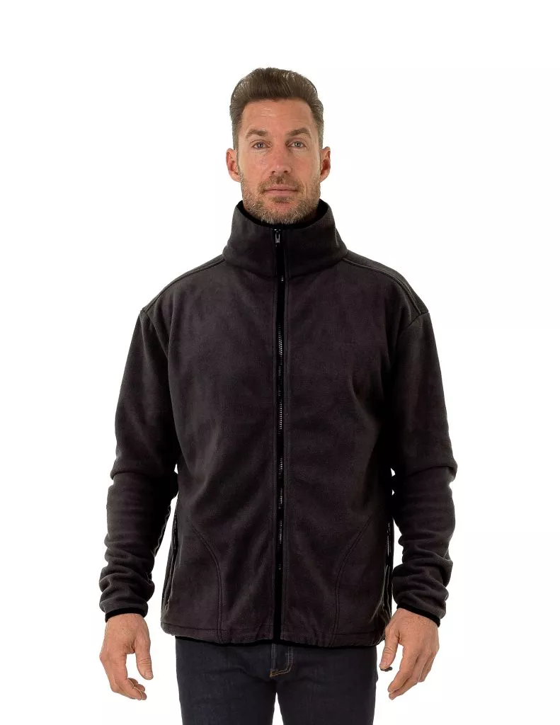Uzzi Men’s Polar Fleece Jacket #PFL01 Black