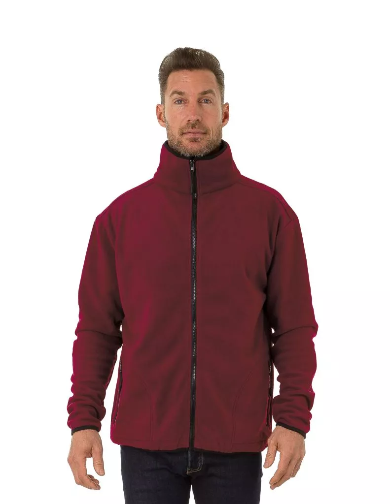 Uzzi Men’s Polar Fleece Jacket #PFL01 Burgundy