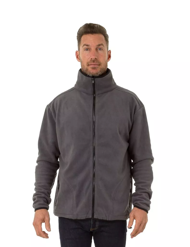Uzzi Men’s Polar Fleece Jacket #PFL01 Charcoal
