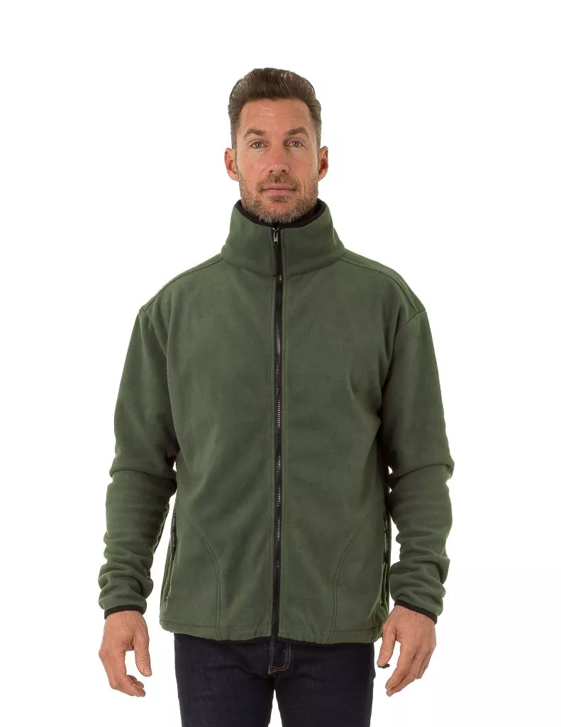 Uzzi Men’s Polar Fleece Jacket #PFL01 Olive