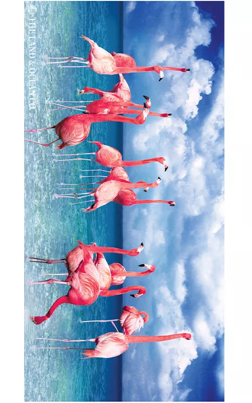 Uzzi Microfiber Towel #TL33 Flamingos
