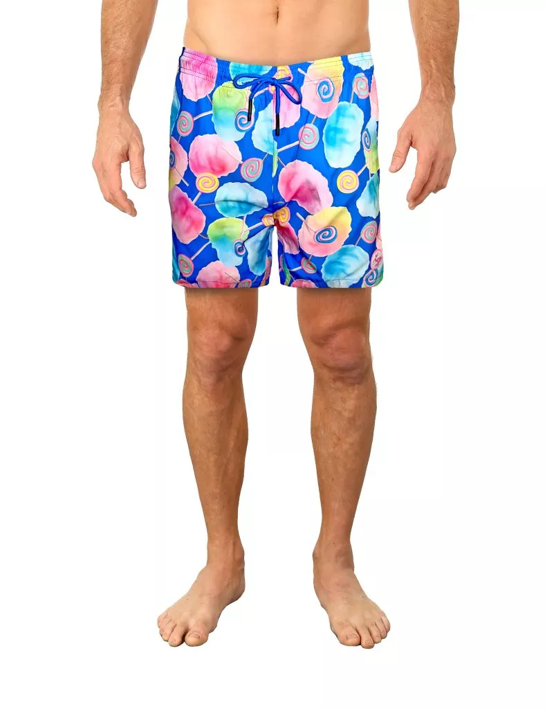 Uzzi Stretch Cotton Candy Swim Shorts #2029 Blue