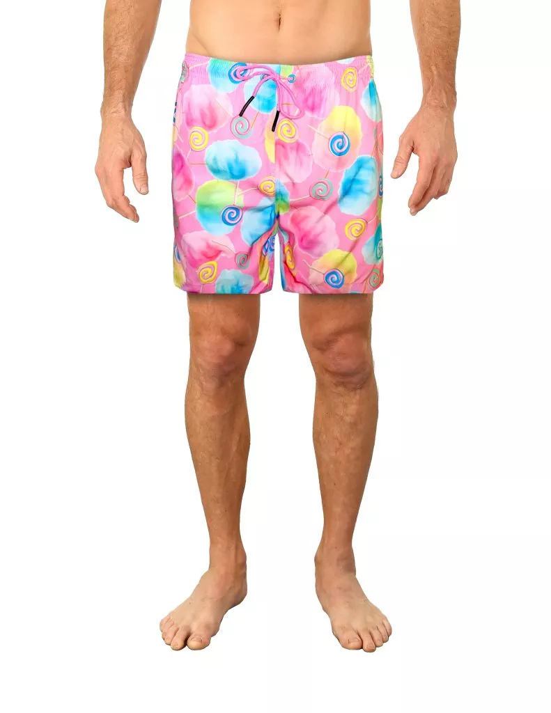 Uzzi Stretch Cotton Candy Swim Shorts #2029 Pink