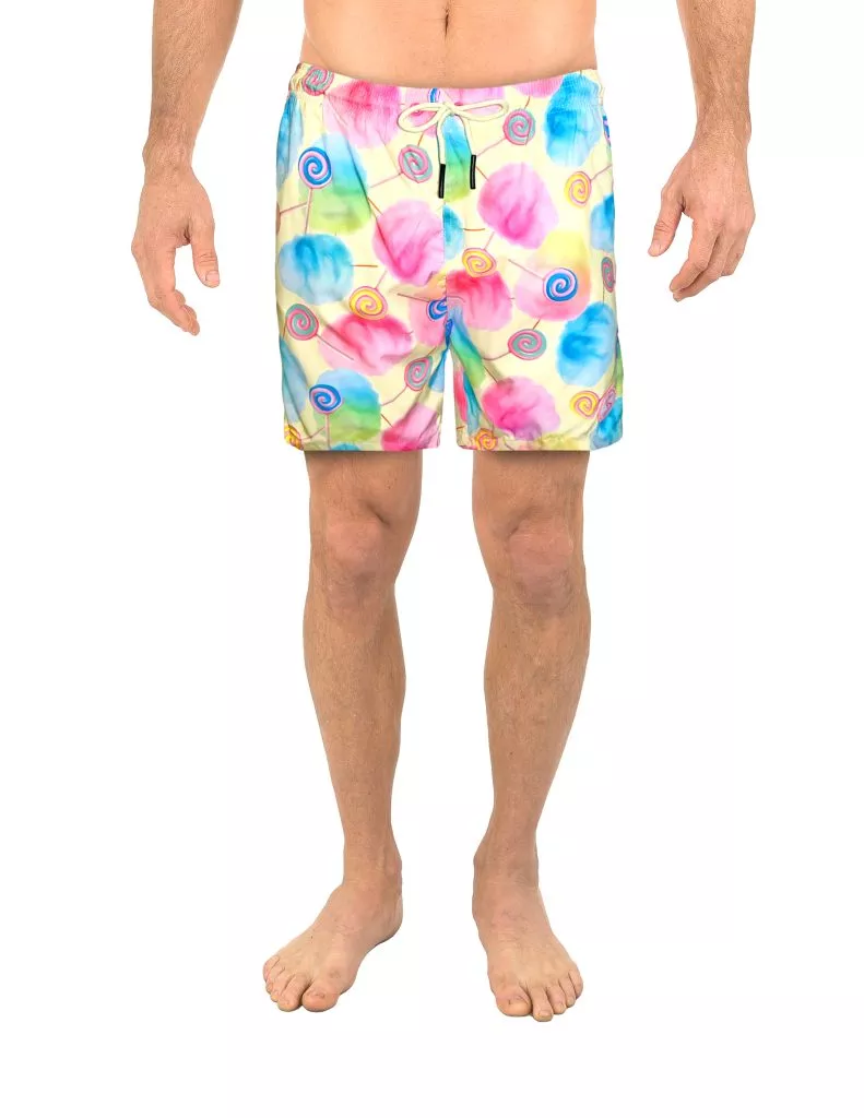 Uzzi Stretch Cotton Candy Swim Shorts #2029 Yellow