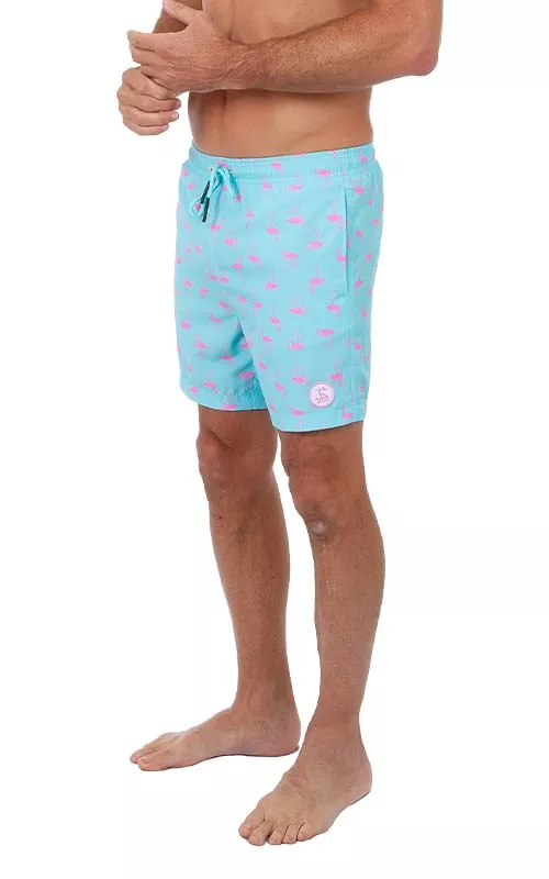 Uzzi Stretch Flamingo Swim Shorts #2018 JADE