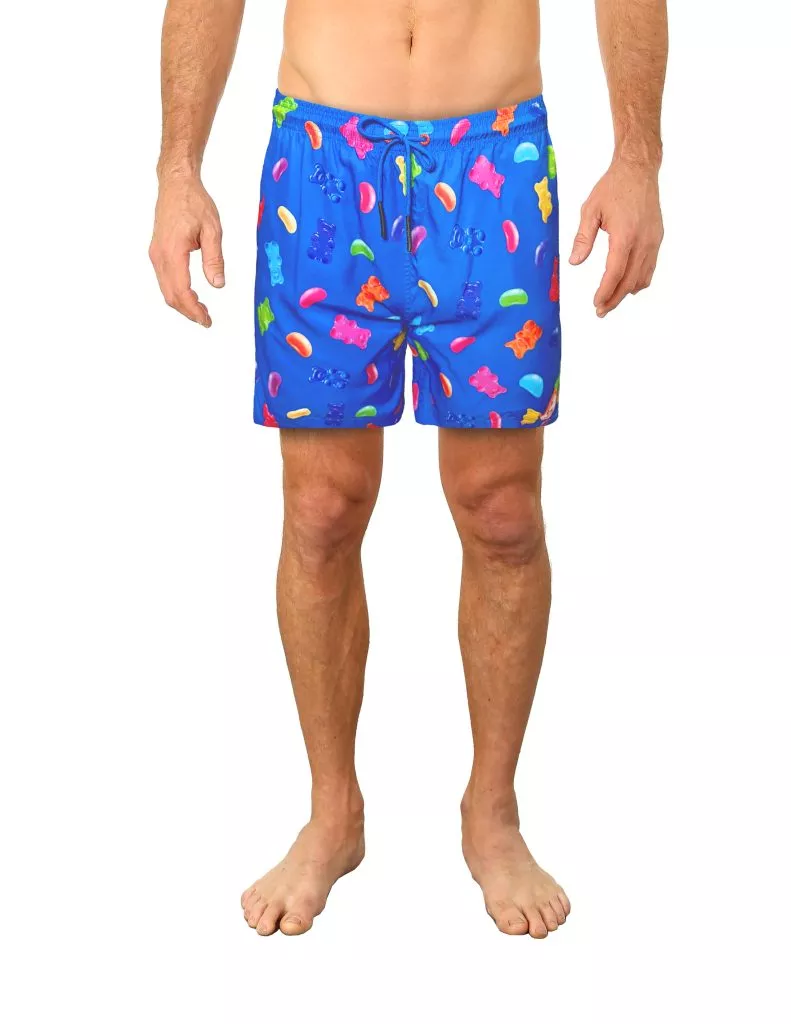 Uzzi Stretch Gummy Bears Swim Shorts #2028 Royal