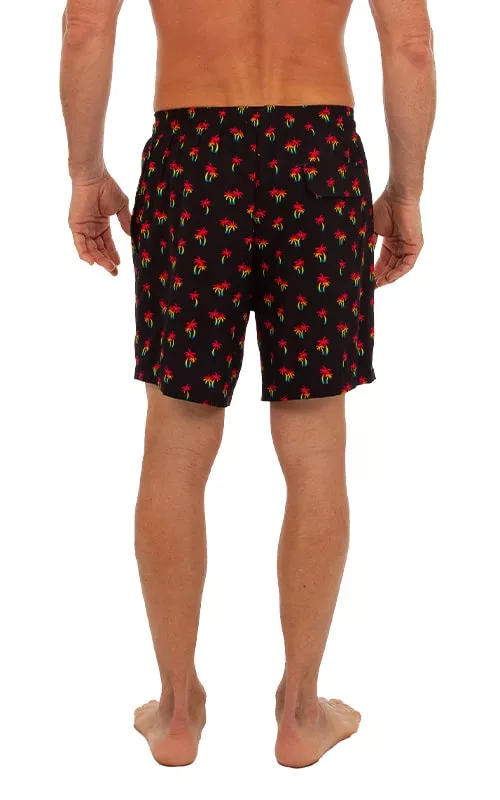 Uzzi Stretch Palm Swim Shorts #2016 Black