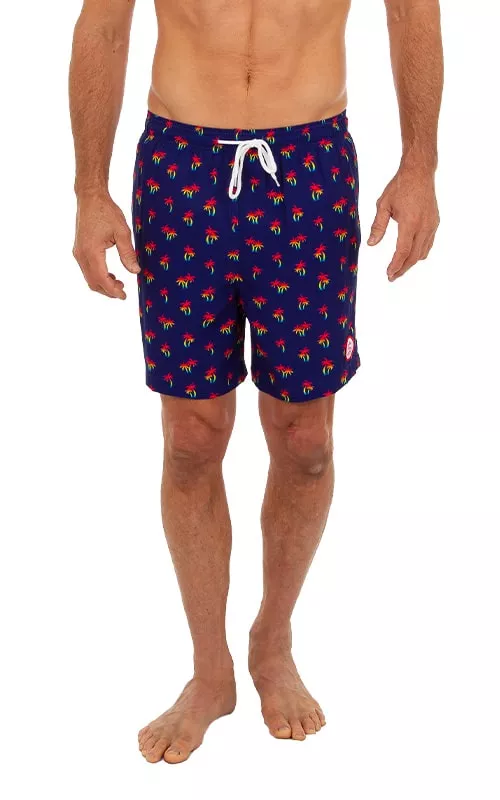 Uzzi Stretch Palm Swim Shorts #2016 Navy