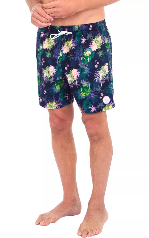Uzzi Swim Print Short #1887 Black