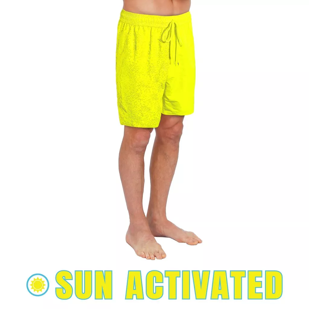 Uzzi UV Light Changing Shorts #3008 Neon Yellow