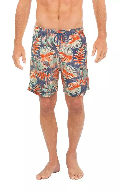Uzzi Washed Printed Microfiber Shorts #3005 Green