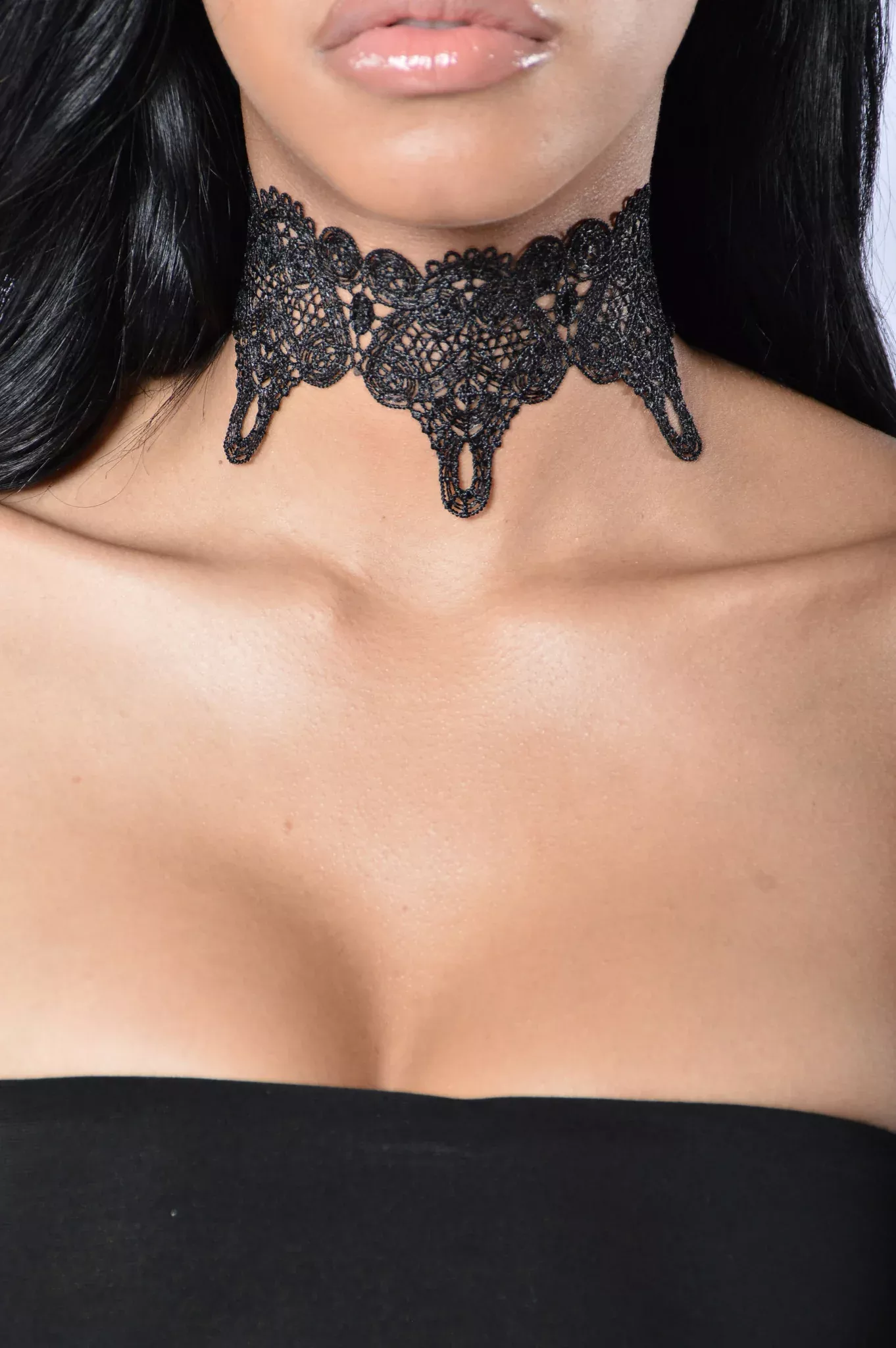 Victoria Lace Choker - Black
