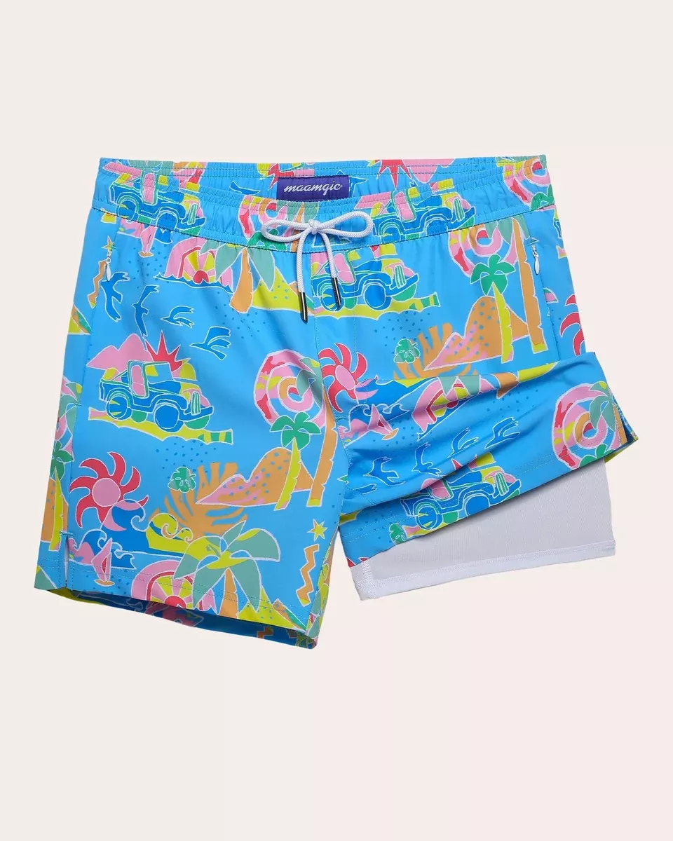 VivaVacay Self-DrivingSwim Trunks