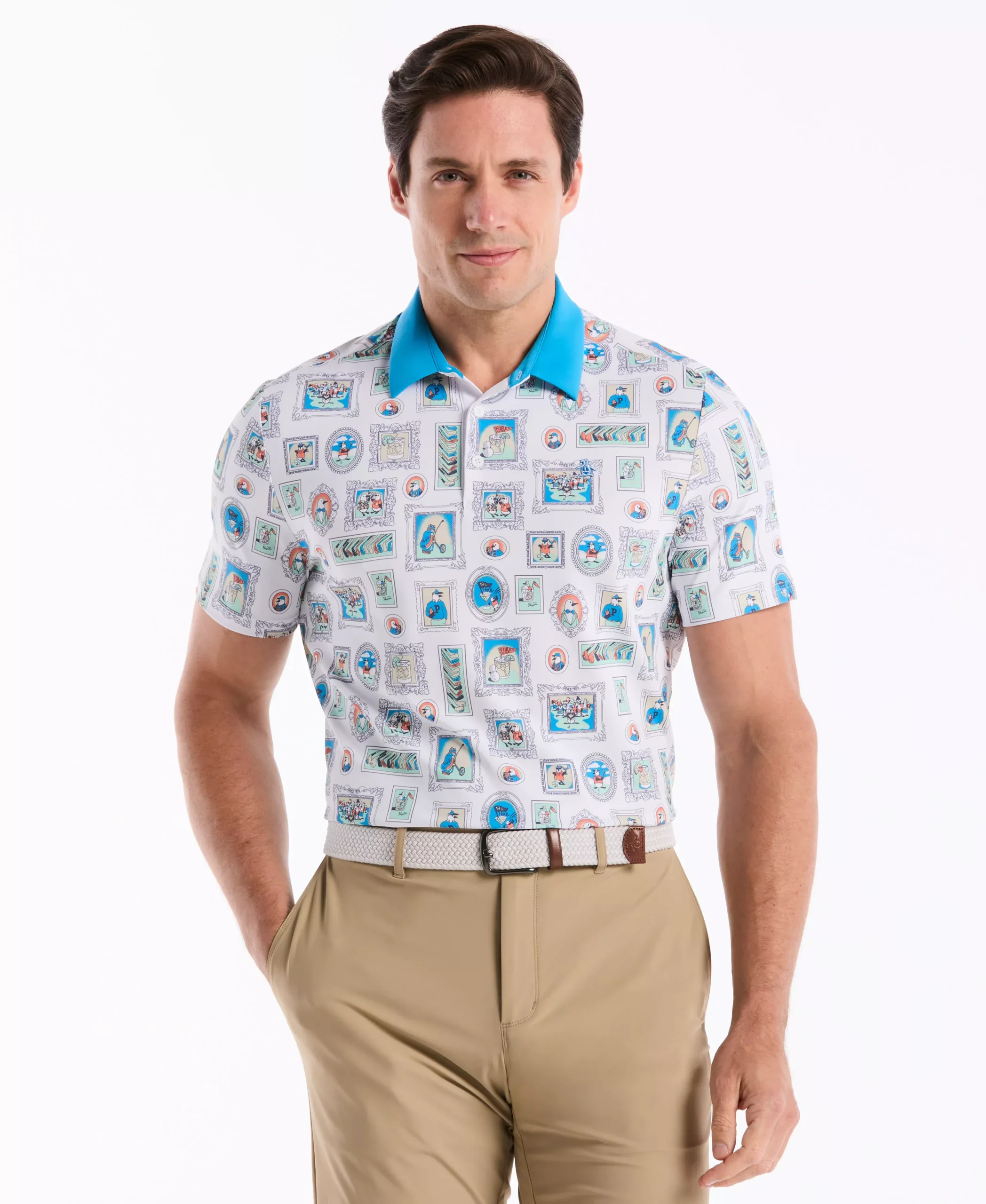 Wall Of Fame Print Golf Polo