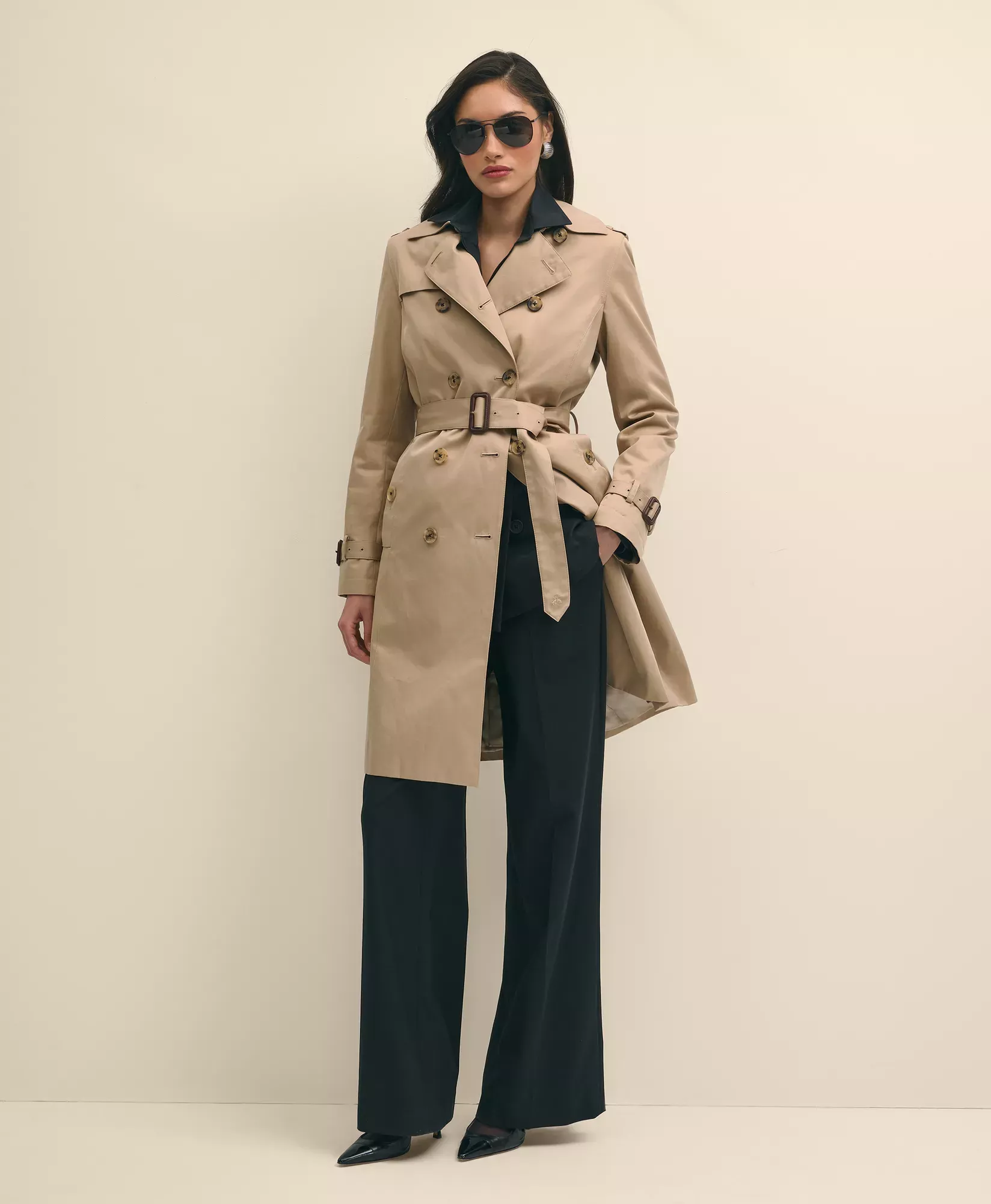 Water Repellent Trench Coat With Zip-Out Lining