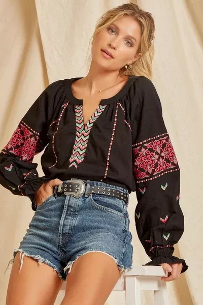 Western Girl Embroidered Long sleeve