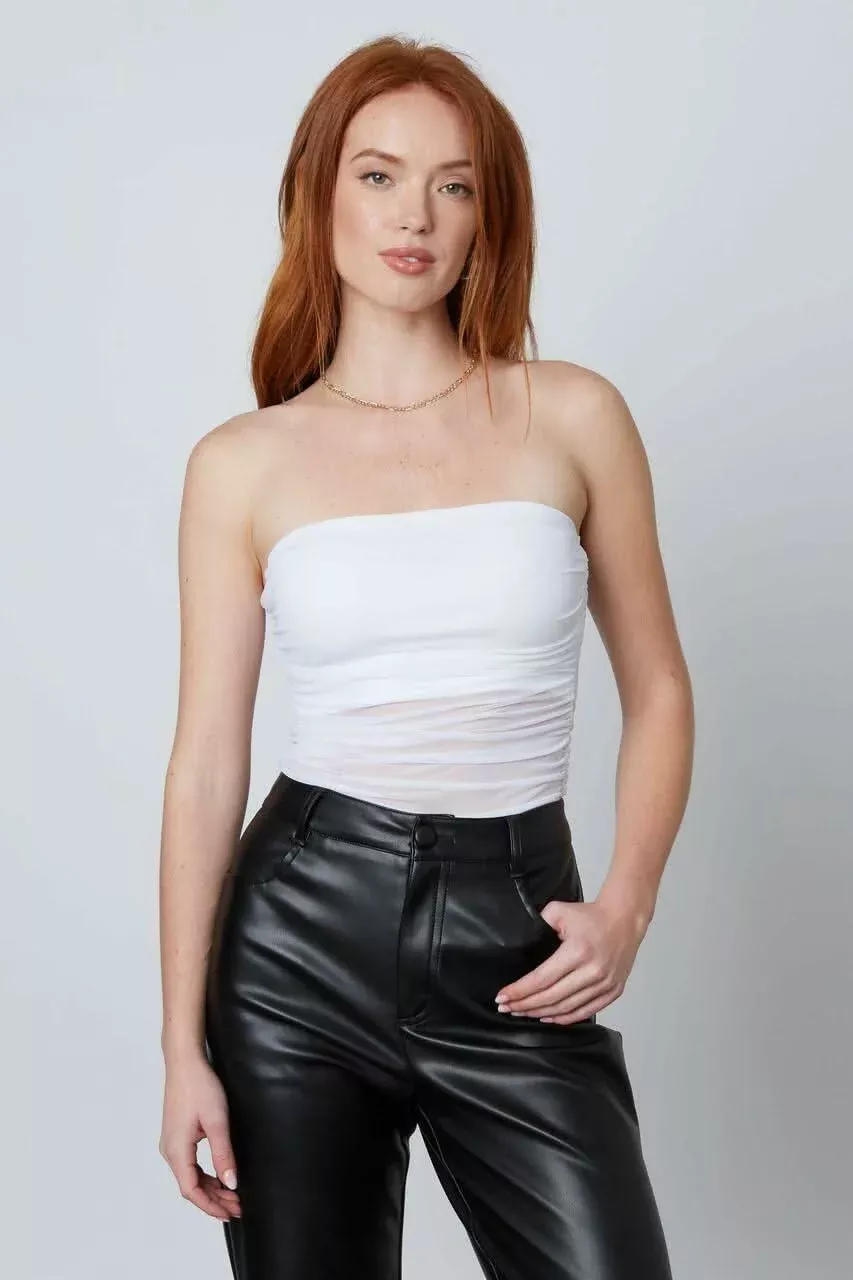 What It Takes White Sheer Tube Top | Boho Pink