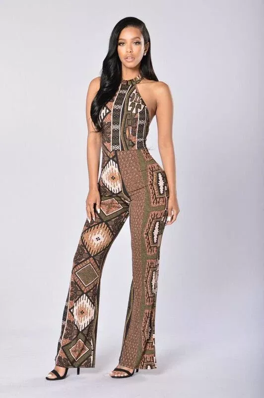 Wild Thing Jumpsuit - Brown/Multi
