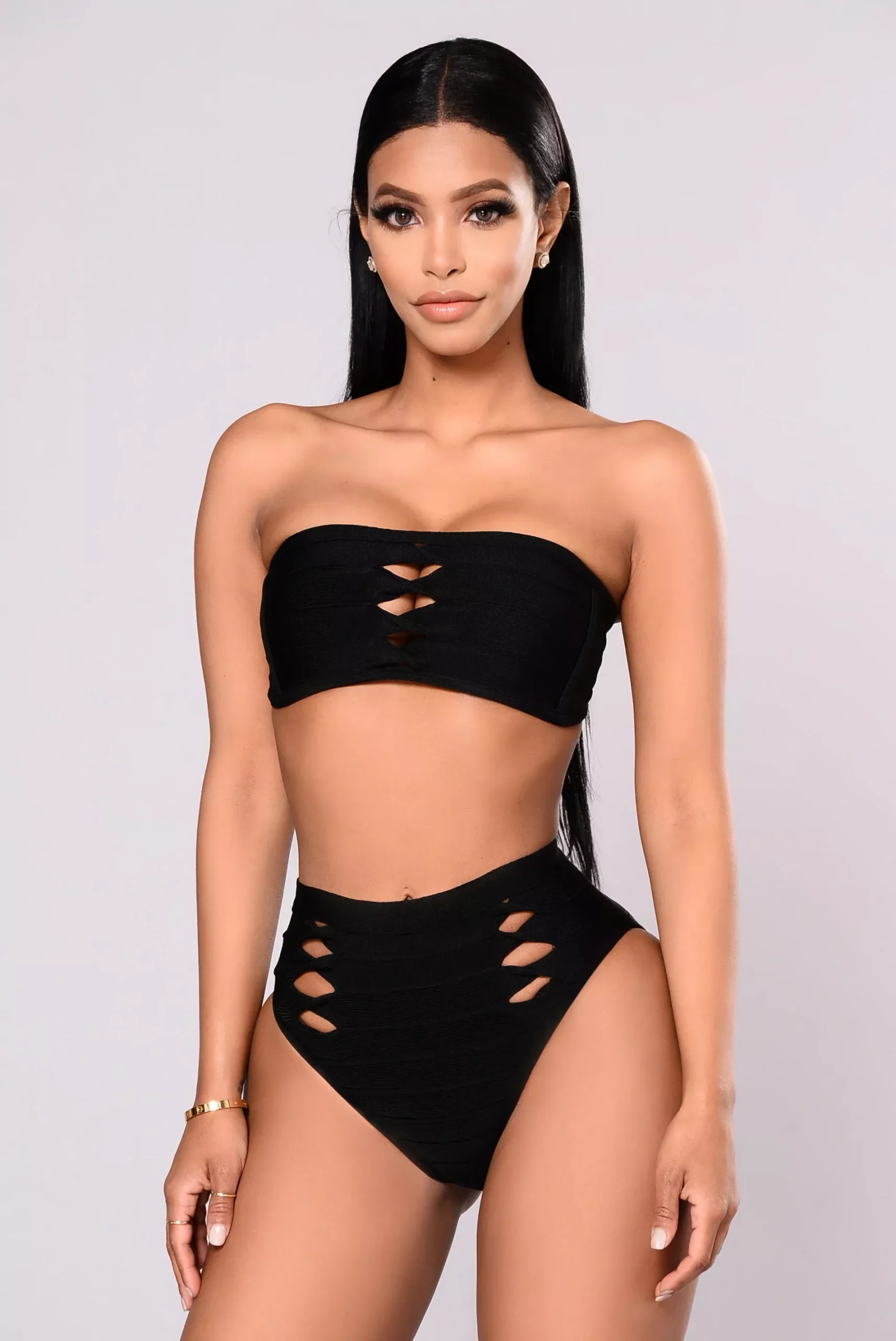 Wild Waves Bandage Bikini - Black