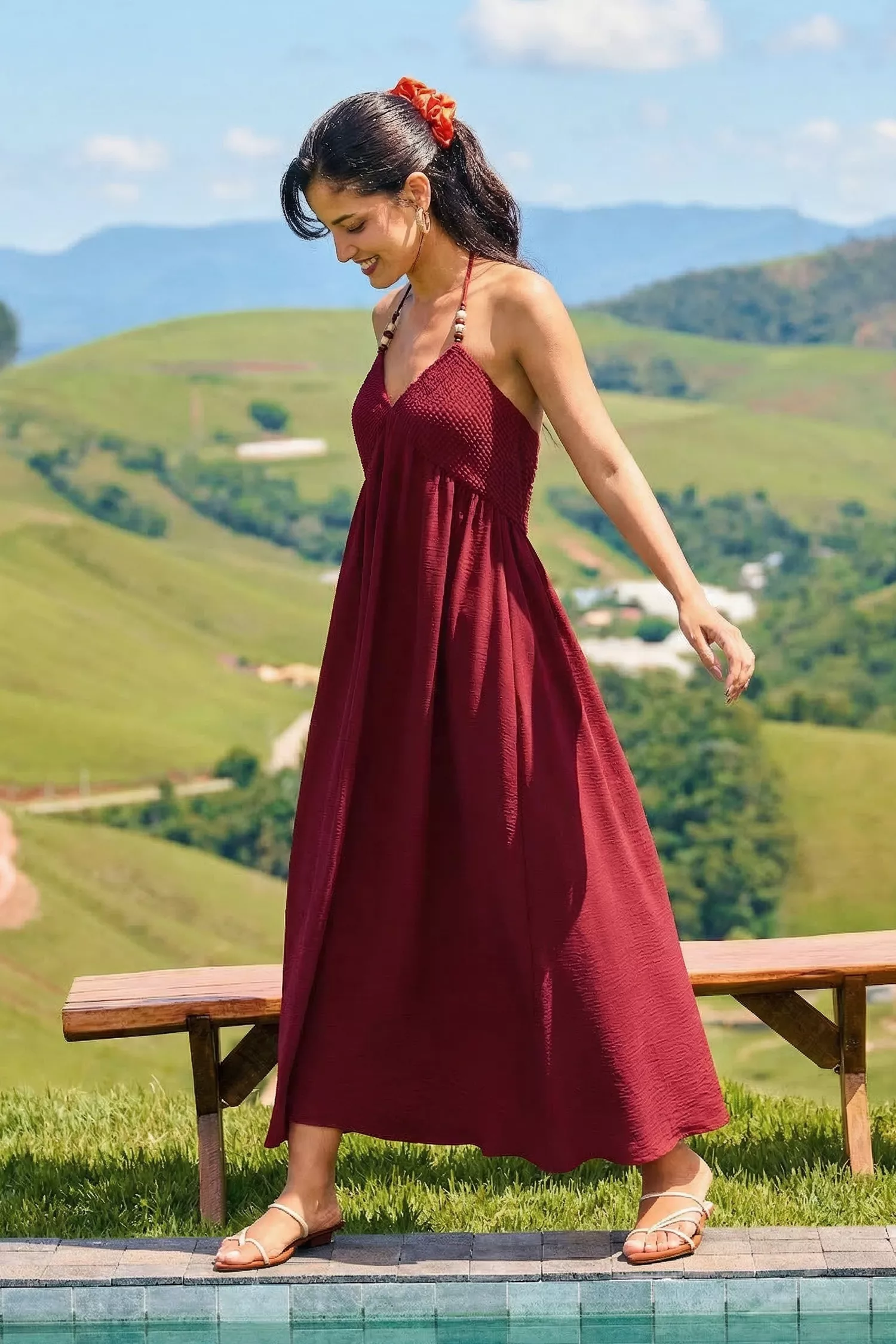 Wine Not Burgundy Maxi Dress