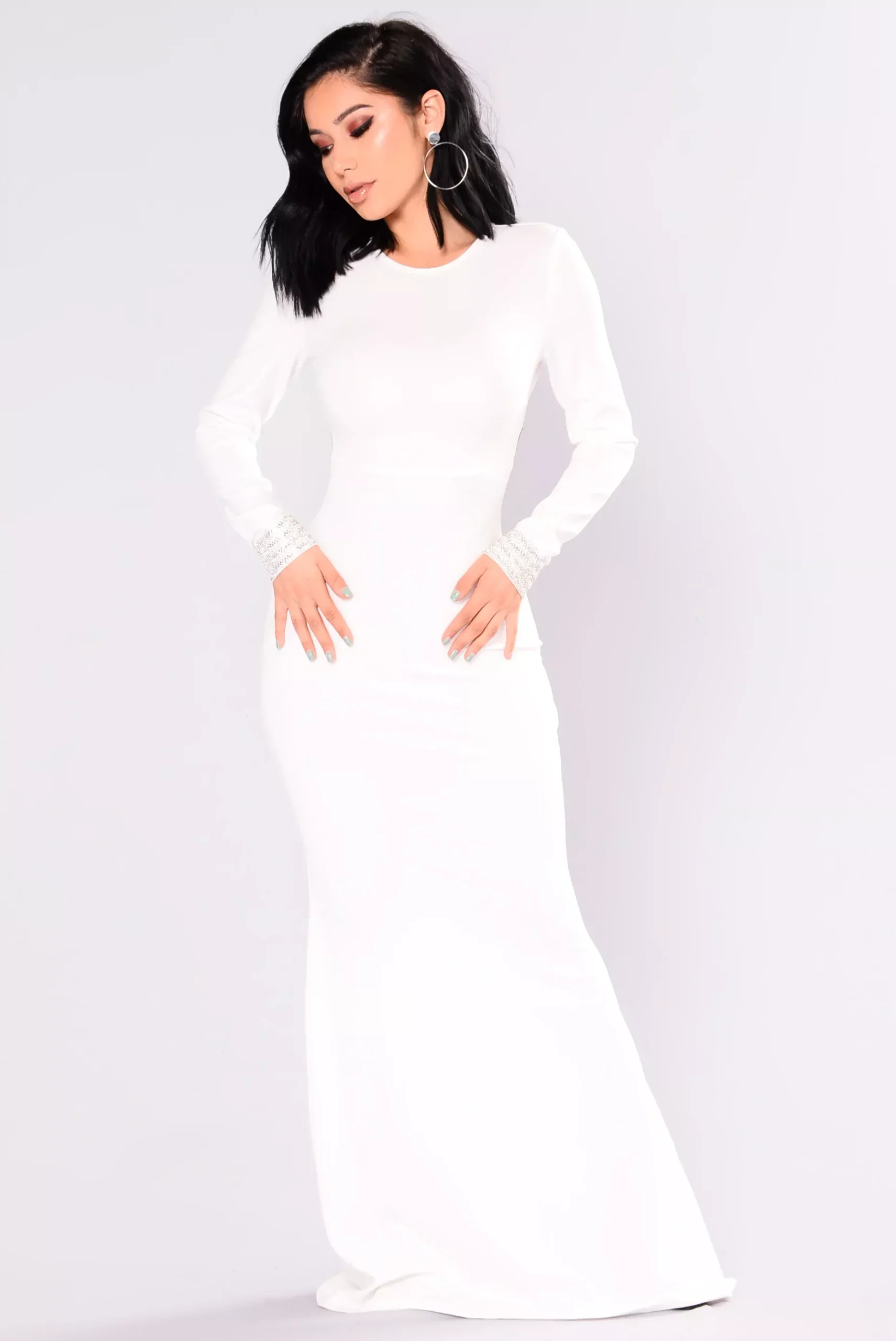 Winner Rhinestone Dress - Ivory