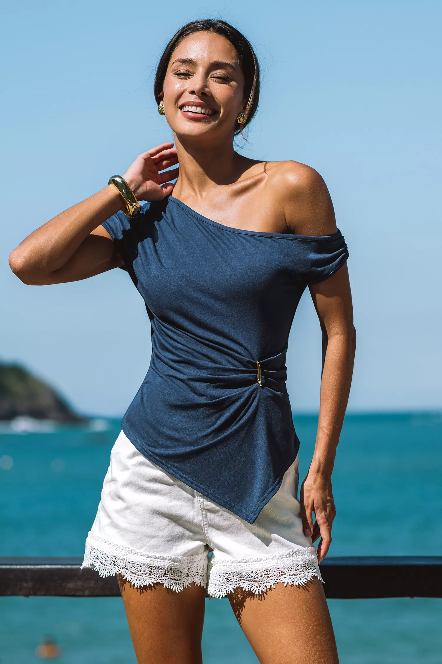 Worth Noting Blue Top