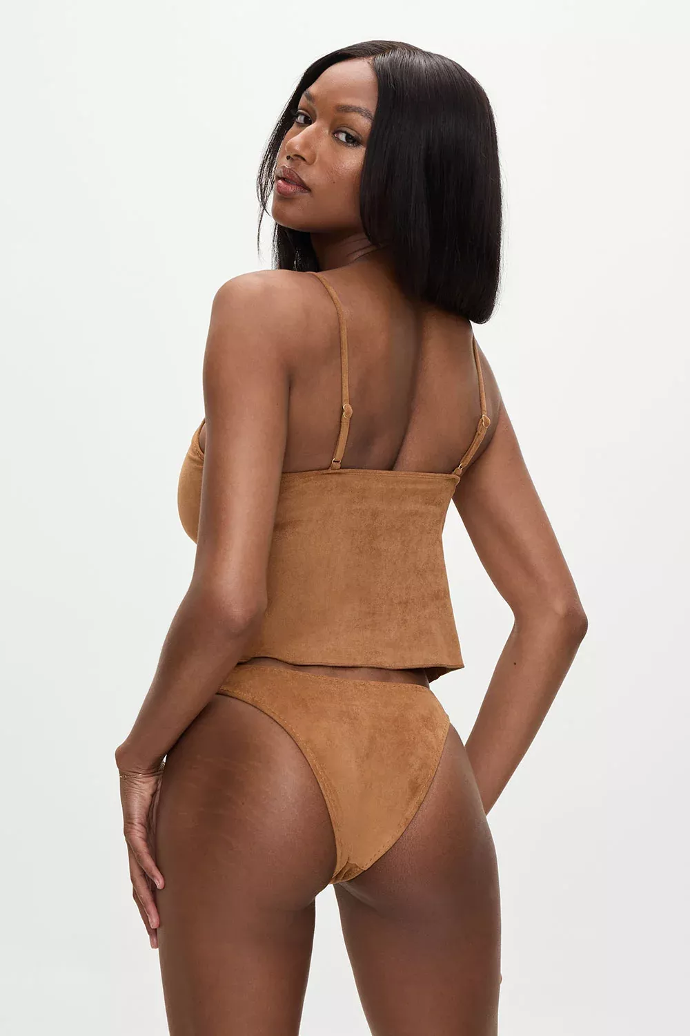 x BELLA HADID Dove Suede Bikini Bottom - Sunkissed Suede