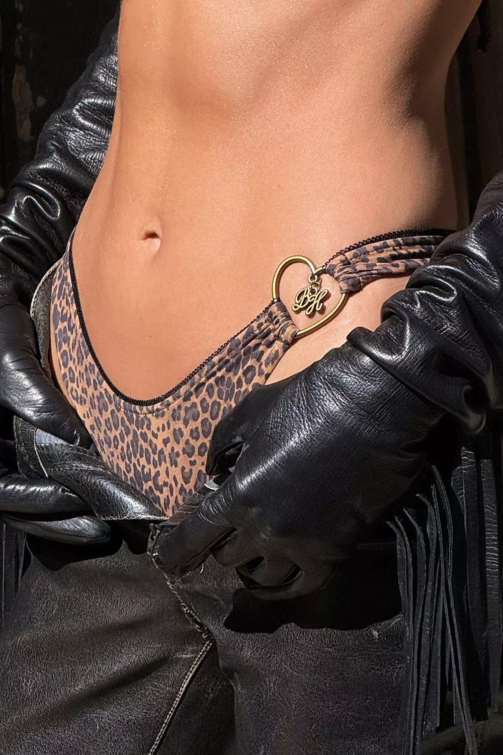 x BELLA HADID Full Moon Bikini Bottom - Lucky Leopard