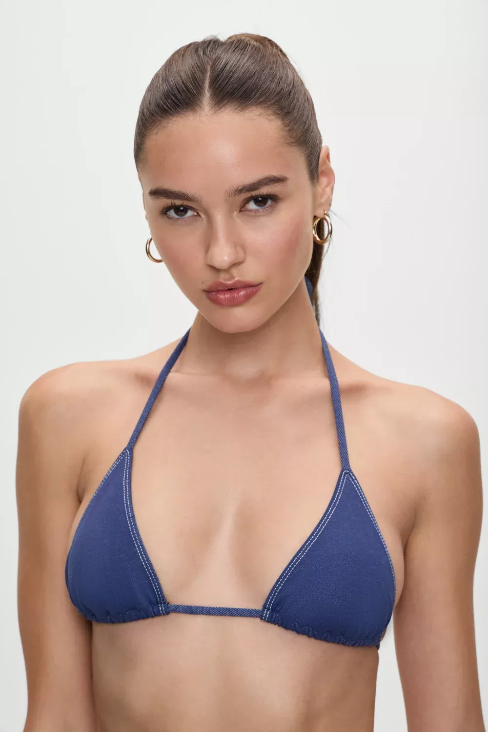 x BELLA HADID Nick Triangle Bikini Top - Summer Denim