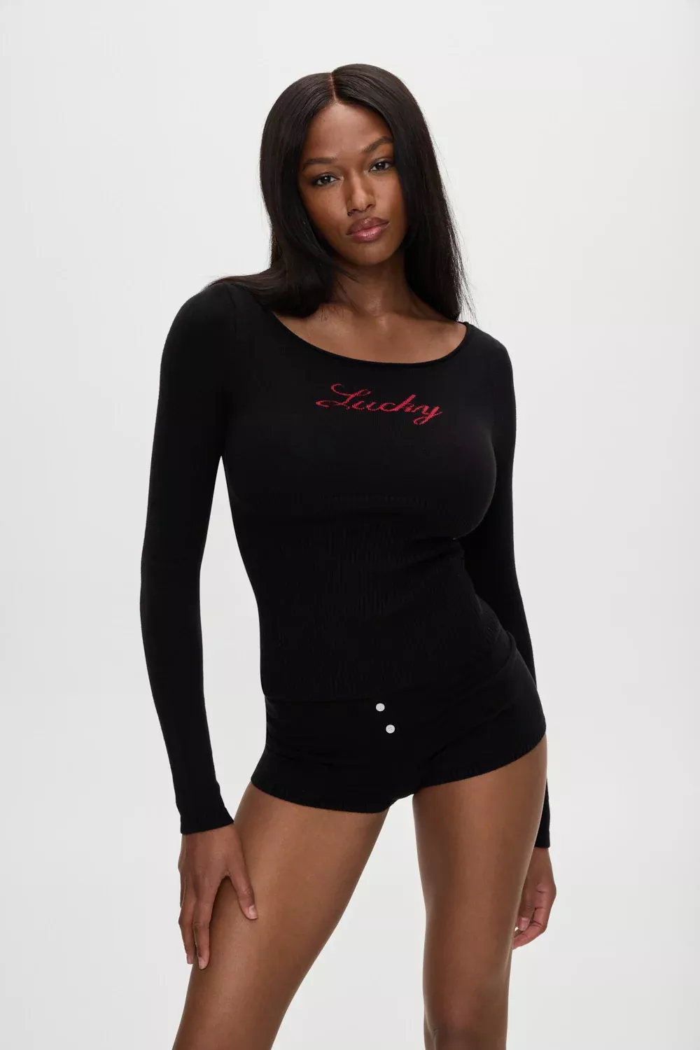 x BELLA HADID Theo Knit Sweater - Lone Star Black