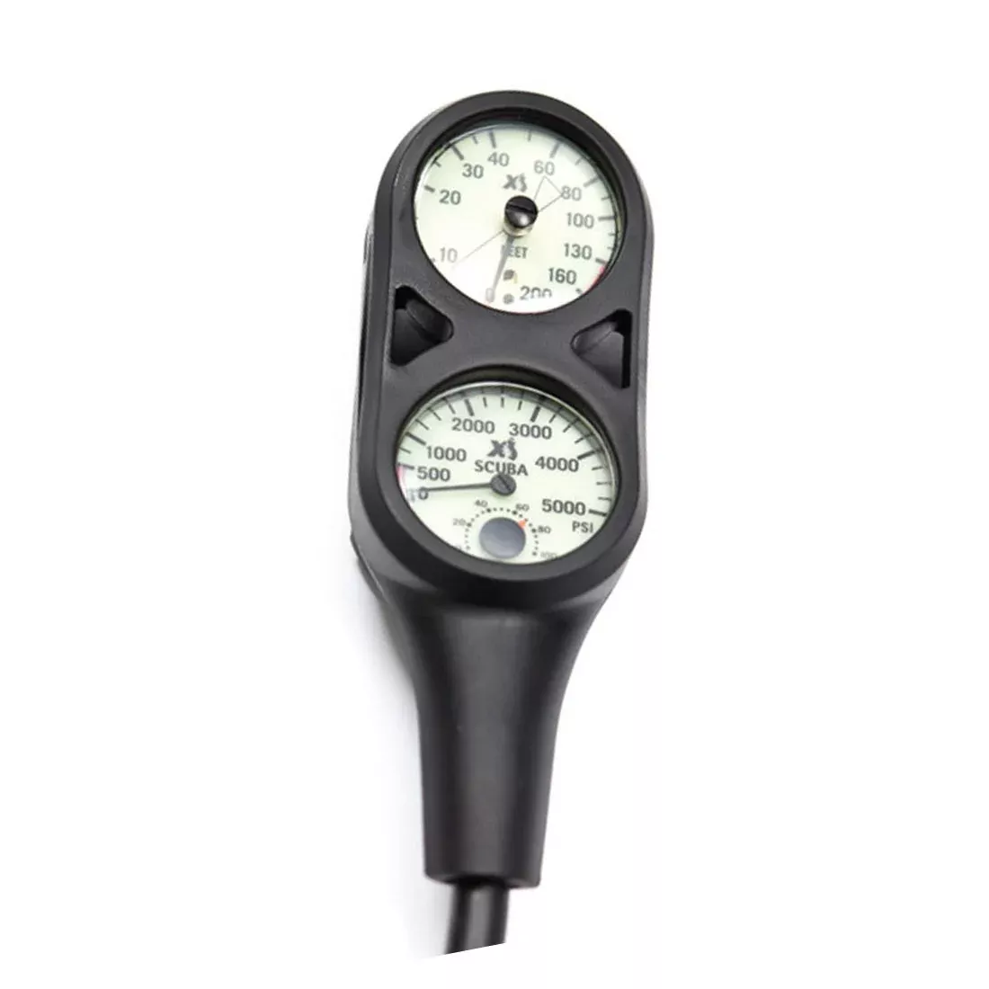 XS Scuba 2-Gauge Combo Console Depth & Pressure Gauge