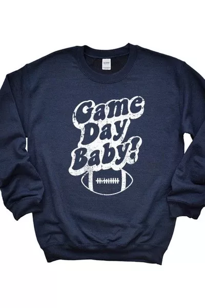 YELLOW"GAME DAY BABY"! Sweatshirt